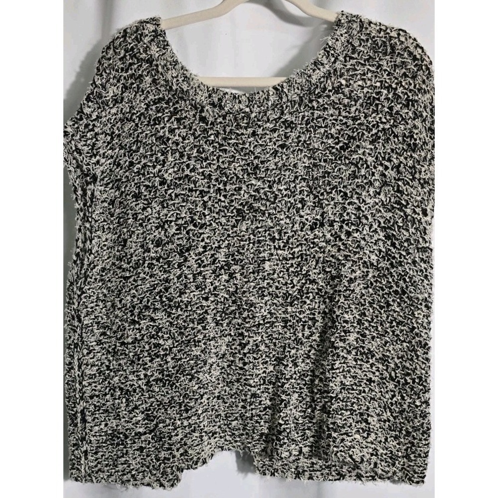 Eileen Fisher Size XL Casual‎ Crop Top Black White Open Back NWT $218